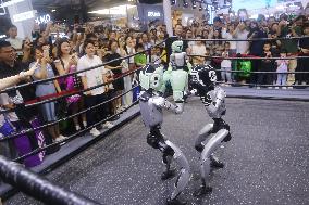Unitree G1 Robot Fighting in 2025 WAIC in Shanghai