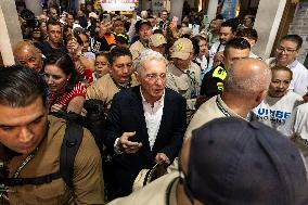 Former Colombian President Uribe Attends Mass the Day Before Trial