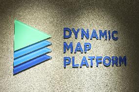 Dynamic Map Platform signboard and logo