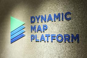 Dynamic Map Platform signboard and logo