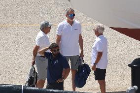 King Felipe Embarks With The Rest Of The Crew On Board The Aifos