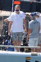 King Felipe Embarks With The Rest Of The Crew On Board The Aifos