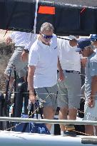 King Felipe Embarks With The Rest Of The Crew On Board The Aifos