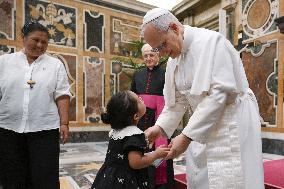 Pope Leo XIV Meets Young Peruvians Participating In The Jubilee - Vatican