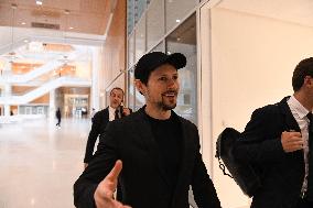 Telegram CEO Pavel Durov Leaves the Paris Criminal Court  - France