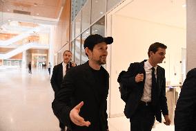 Telegram CEO Pavel Durov Leaves the Paris Criminal Court  - France