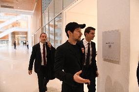Telegram CEO Pavel Durov Leaves the Paris Criminal Court  - France