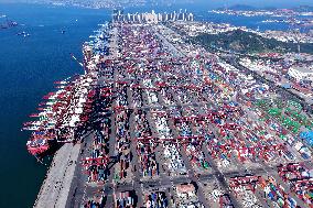 Qingdao Port Container Trade