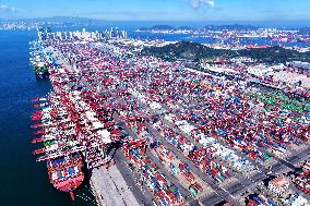Qingdao Port Container Trade