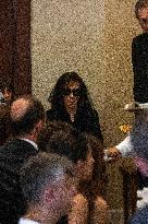 Rare Appearance Of Lebanese Singer Fayrouz At Her Son’s Funeral - Bikfaya