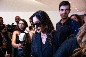Rare Appearance Of Lebanese Singer Fayrouz At Her Son’s Funeral - Bikfaya