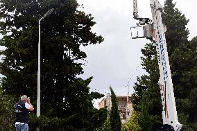 Pompeii Workplace Accident Injures Two in Mobile Basket - Italy