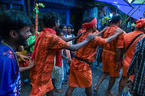 Devotees Carry Ganga Water in Pilgrimage - India