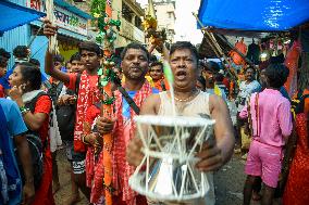 Devotees Carry Ganga Water in Pilgrimage - India