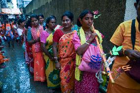 Devotees Carry Ganga Water in Pilgrimage - India