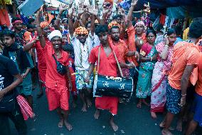 Devotees Carry Ganga Water in Pilgrimage - India