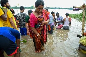 Devotees Carry Ganga Water in Pilgrimage - India