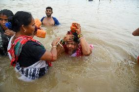 Devotees Carry Ganga Water in Pilgrimage - India