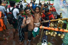 Devotees Carry Ganga Water in Pilgrimage - India