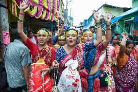 Devotees Carry Ganga Water in Pilgrimage - India