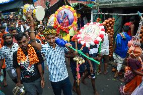 Devotees Carry Ganga Water in Pilgrimage - India