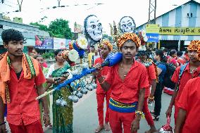 Devotees Carry Ganga Water in Pilgrimage - India