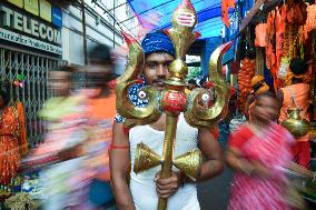 Devotees Carry Ganga Water in Pilgrimage - India