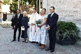 CROWN PRINCESS COUPLE VISBY CATHEDRAL