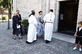 CROWN PRINCESS COUPLE VISBY CATHEDRAL