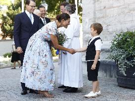 CROWN PRINCESS COUPLE VISBY CATHEDRAL