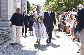 CROWN PRINCESS COUPLE VISBY CATHEDRAL