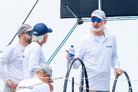King Felipe First Day Of The 43Rd Sailing King s Cup - Spain