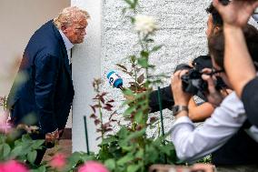 President Donald Trump Returns to the White House from United Kingdom Trip