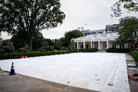 President Donald Trump Returns to the White House from United Kingdom Trip