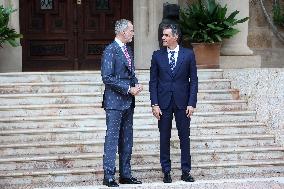 Pedro Sánchez Meets With King Felipe VI - Palma De Mallorca