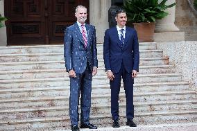 Pedro Sánchez Meets With King Felipe VI - Palma De Mallorca