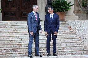 Pedro Sánchez Meets With King Felipe VI - Palma De Mallorca