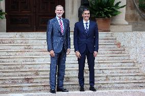 Pedro Sánchez Meets With King Felipe VI - Palma De Mallorca