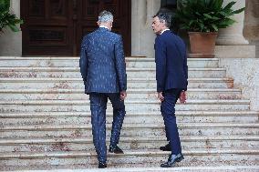 Pedro Sánchez Meets With King Felipe VI - Palma De Mallorca