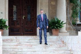 Pedro Sánchez Meets With King Felipe VI - Palma De Mallorca