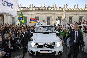 Pope Leo XIV At The Welcome Mass of the Jubilee of Youth - Vatican