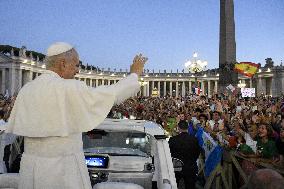 Pope Leo XIV At The Welcome Mass of the Jubilee of Youth - Vatican