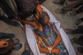 Funeral Held For Palestinian Man Killed By Israeli Sniper In Northern Gaza