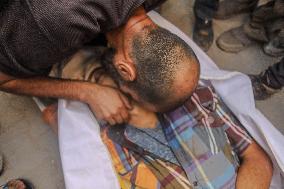 Funeral Held For Palestinian Man Killed By Israeli Sniper In Northern Gaza
