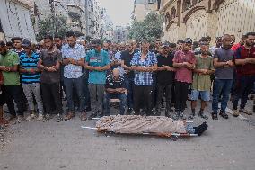 Funeral Held For Palestinian Man Killed By Israeli Sniper In Northern Gaza