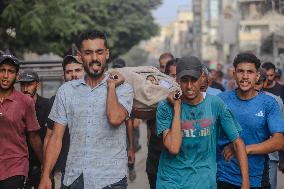 Funeral Held For Palestinian Man Killed By Israeli Sniper In Northern Gaza