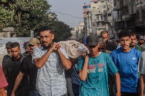 Funeral Held For Palestinian Man Killed By Israeli Sniper In Northern Gaza