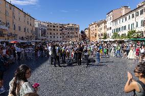 Young Pilgrims Gather at Piazza Navona for 2025 Youth Jubilee - Rome