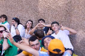 Rome, Young pilgrims await the Welcome Mass for the 2025 Youth Jubilee