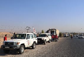 Humanitarian Aid Convoy Arrives In Syria’s Sweida Province